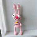 Handmade Pink Crochet Bunny Doll | Funny Amigurumi Plush Toy