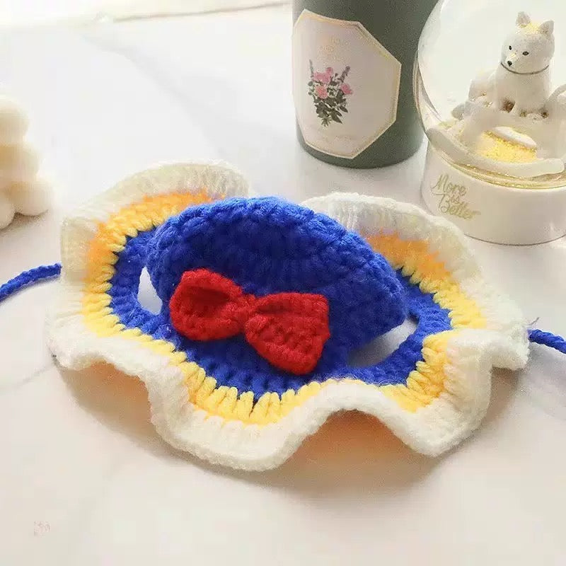 Cute Crochet Pet Collar Collection – Multiple Styles for Cats & Small Dogs