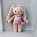 Handmade Pink Crochet Bunny Doll with Bag | Cute Amigurumi Plush Toy