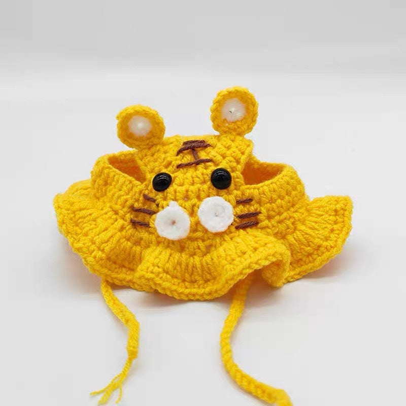Cute Crochet Pet Collar Collection – Multiple Styles for Cats & Small Dogs