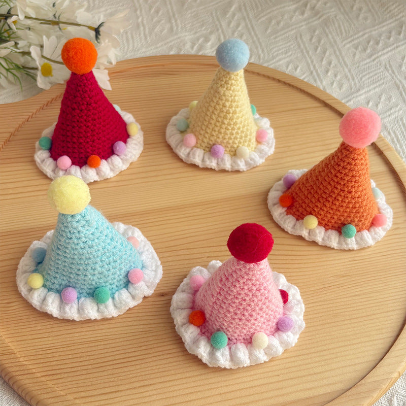 Birthday Crochet Pet Set – Cute Hat & Collar Outfit