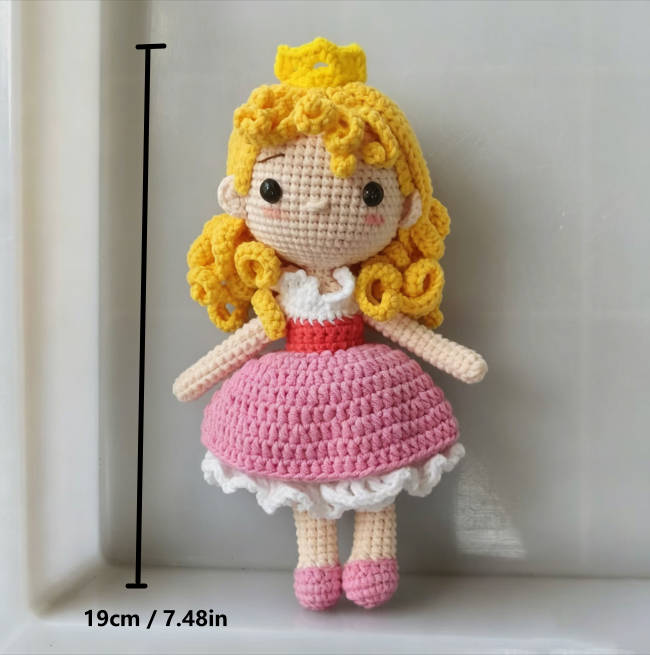 Handmade Crochet Princess Doll | Cute Amigurumi Plush Toy