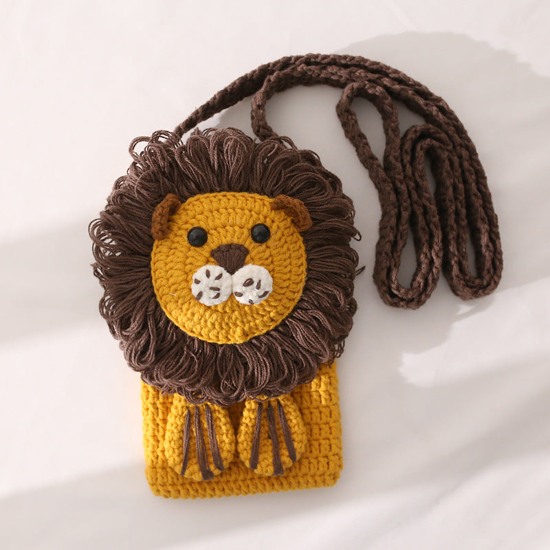 Lion head crossbody bag