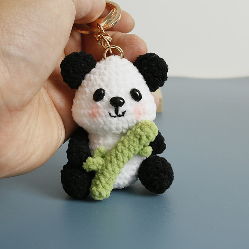 Hugging Panda Keychain