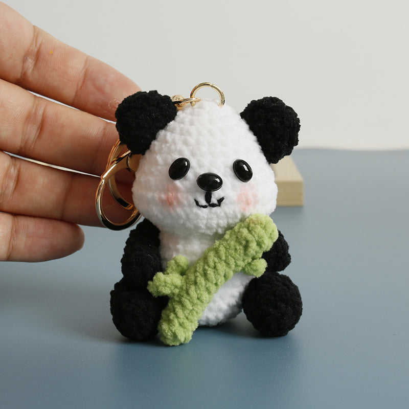 Hugging Panda Keychain