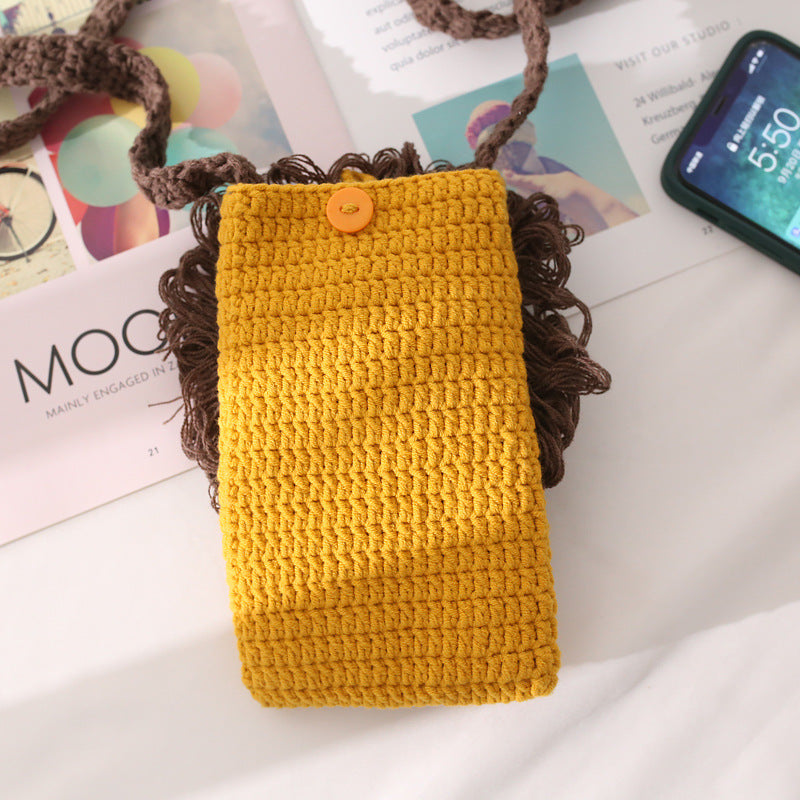 Lion head crossbody bag