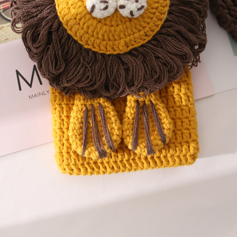 Lion head crossbody bag