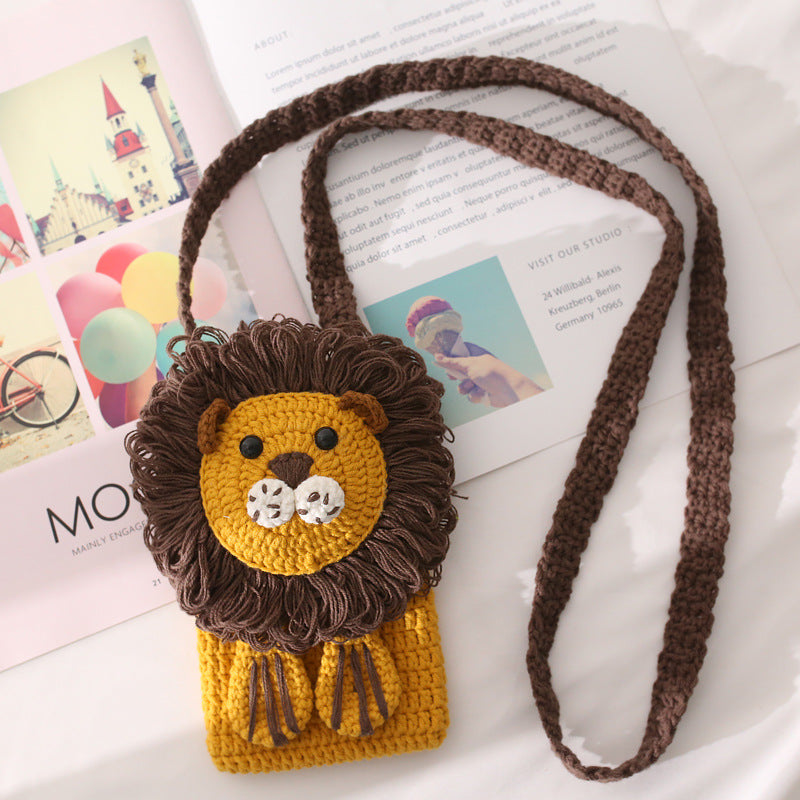 Lion head crossbody bag