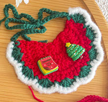 Christmas Crochet Pet Collar – Festive Holiday Edition