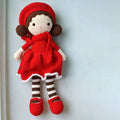 Handmade Crochet Doll in Red Dress | Cute Amigurumi Plush Gift