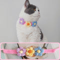 Handmade Crochet Flower Pet Collar – Soft Floral Design