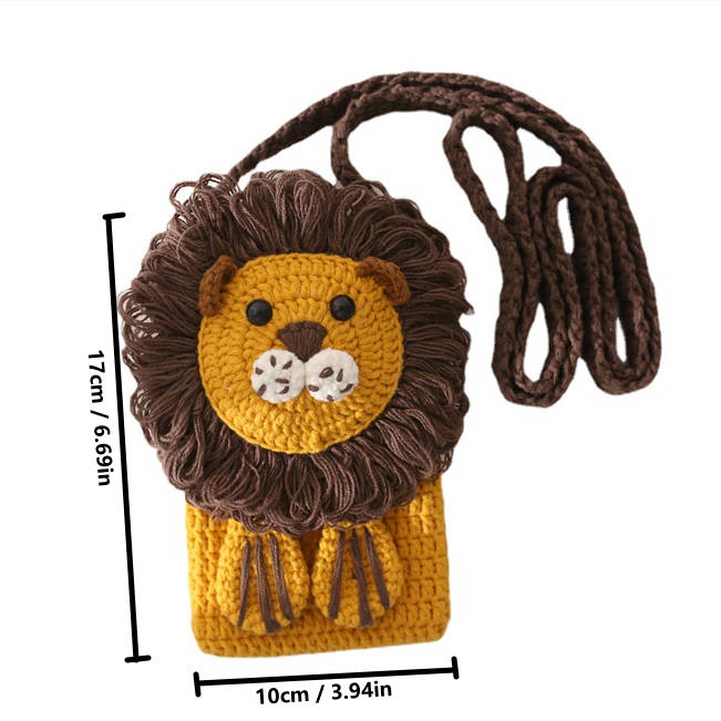Lion head crossbody bag