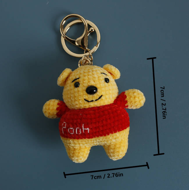Handmade Crochet Cute Bear Keychain
