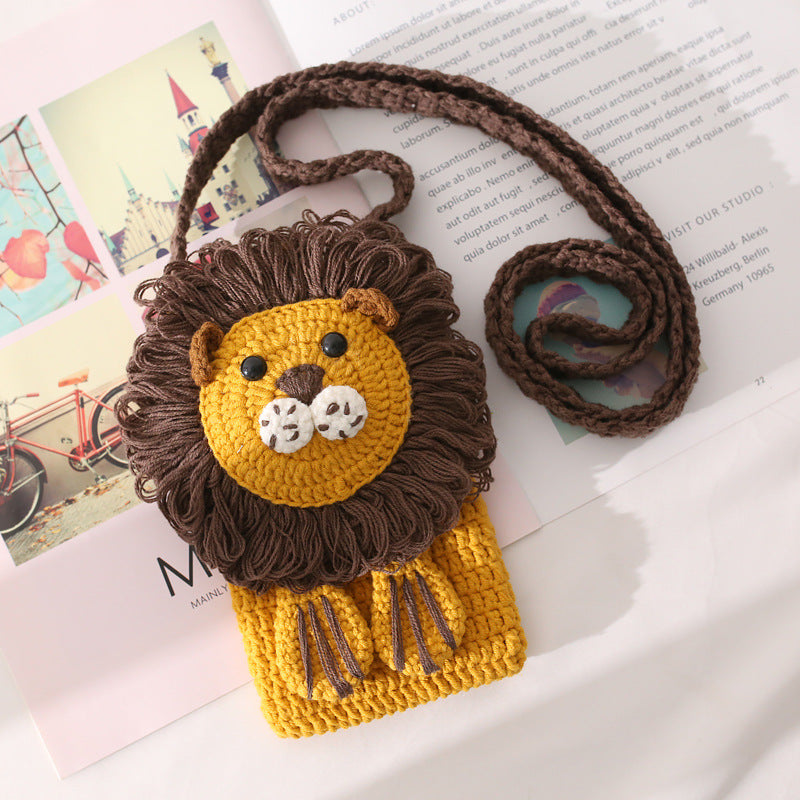 Lion head crossbody bag