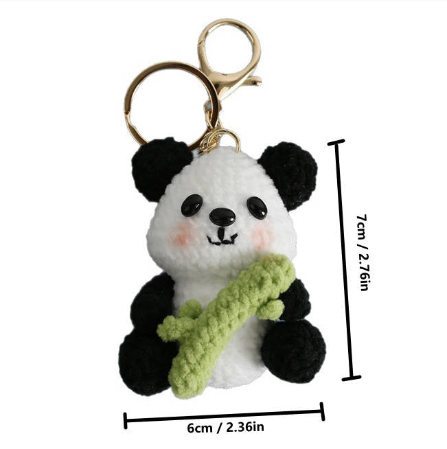 Hugging Panda Keychain