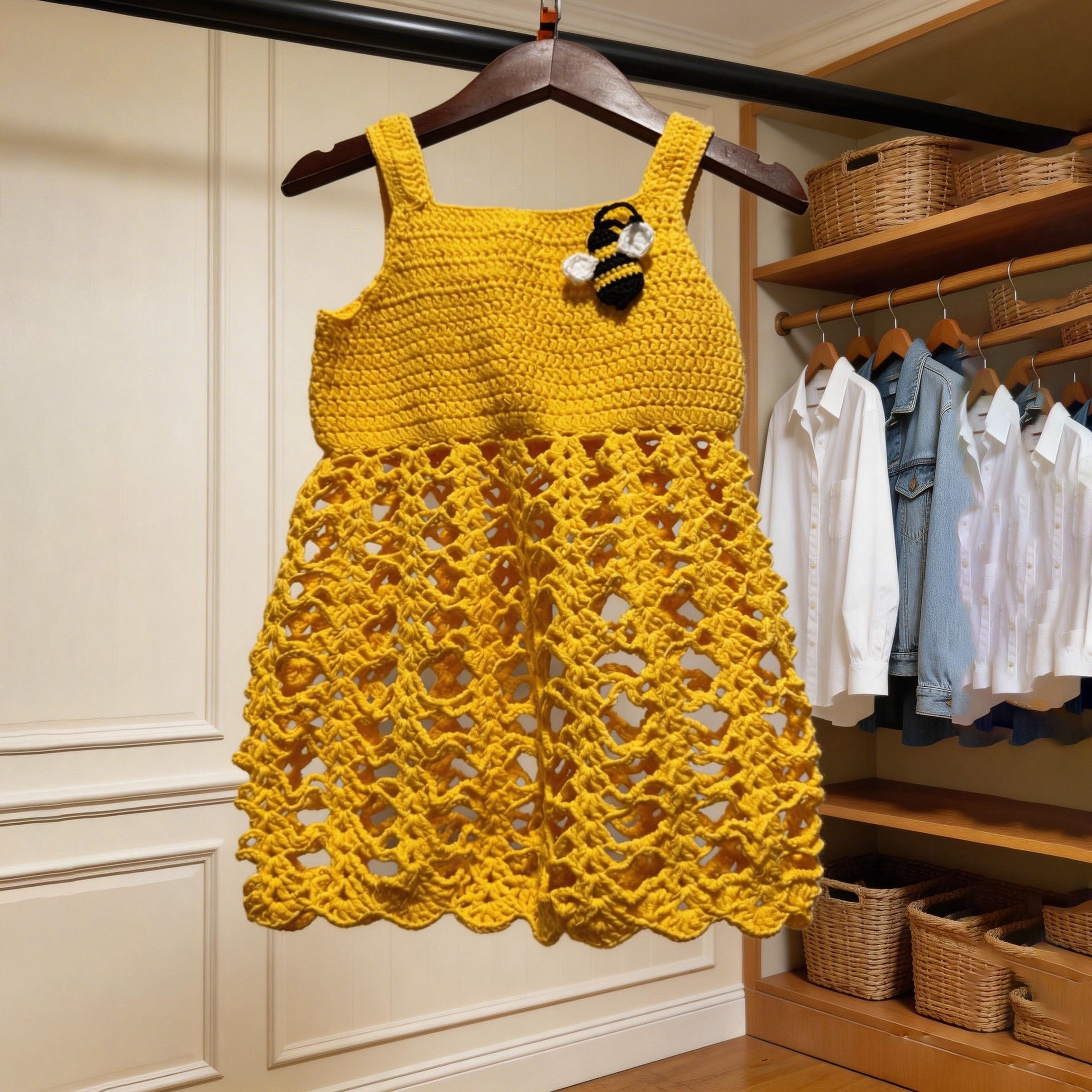 Crochet Bee Dress Pattern & Video Tutorial