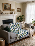 Handmade Crochet Peacock Feather Blanket PDF Pattern