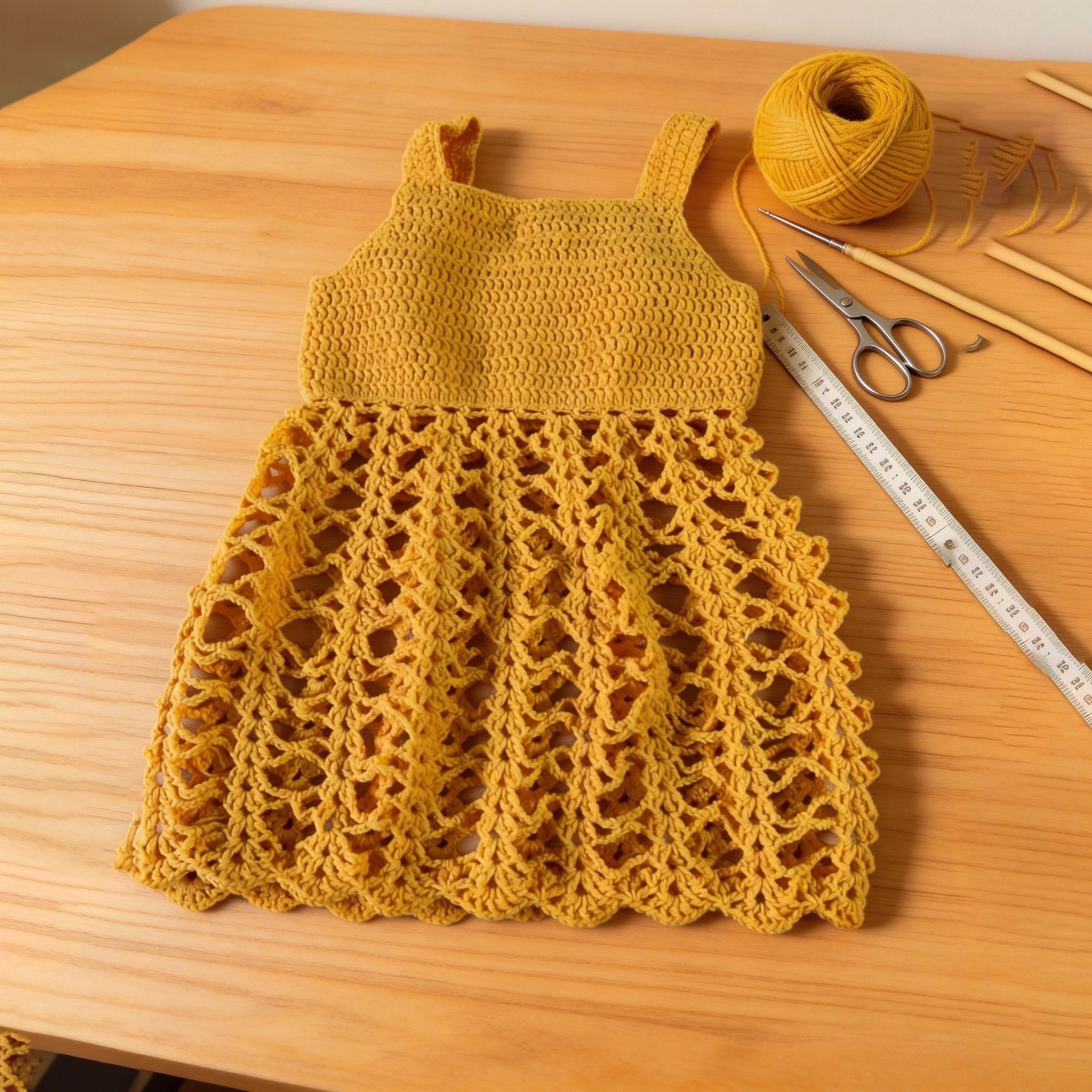 Crochet Bee Dress Pattern & Video Tutorial