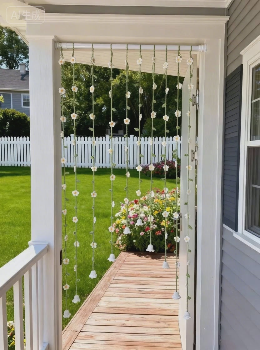 Crochet Flower Door Curtain PDF Pattern